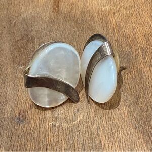 Silver and Nacre Earrings